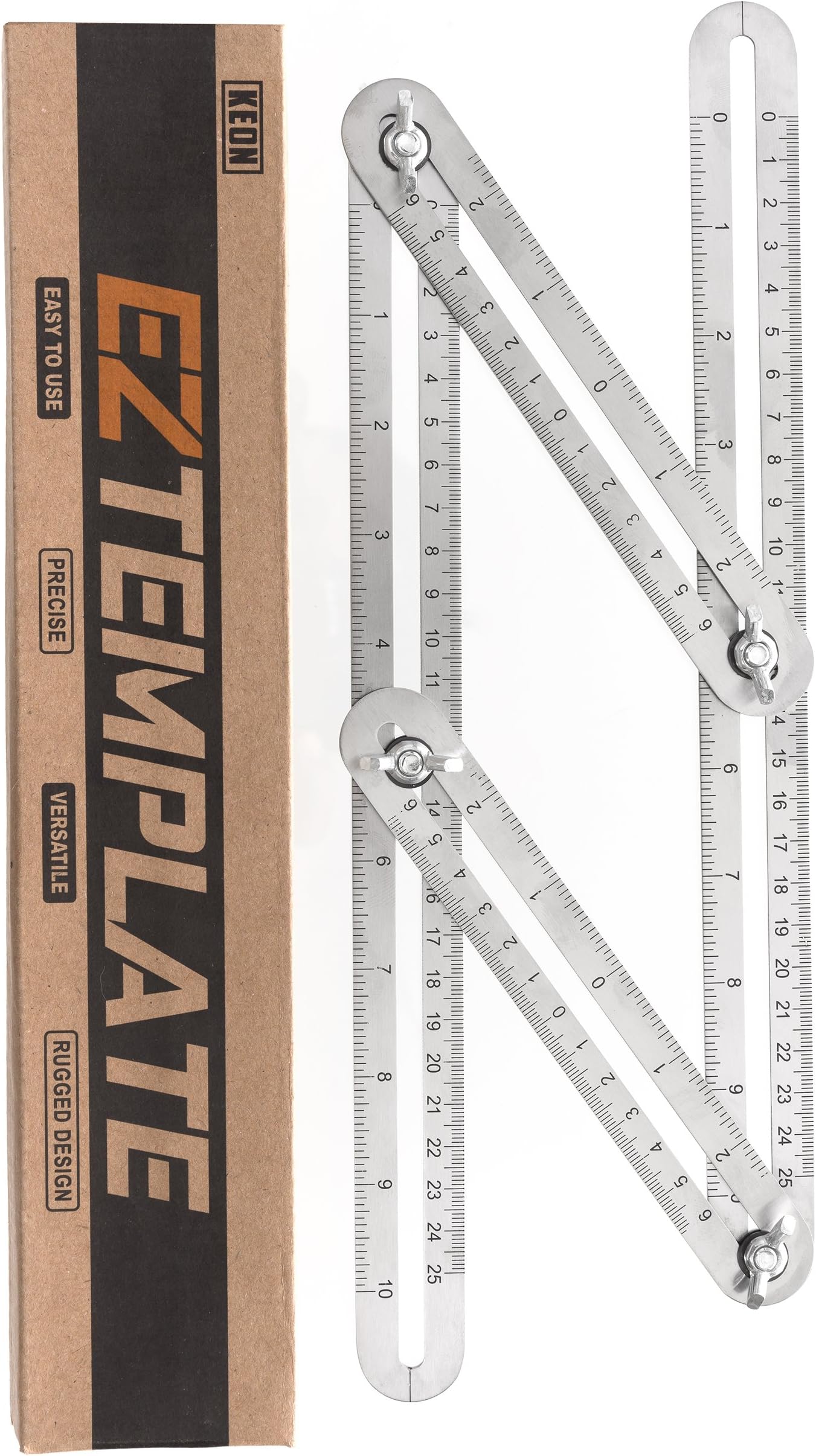 KEON Angleizer Template Tool - Premium Grade Stainless Steel - Great for Flooring, Tiling, Carpentry & Much More