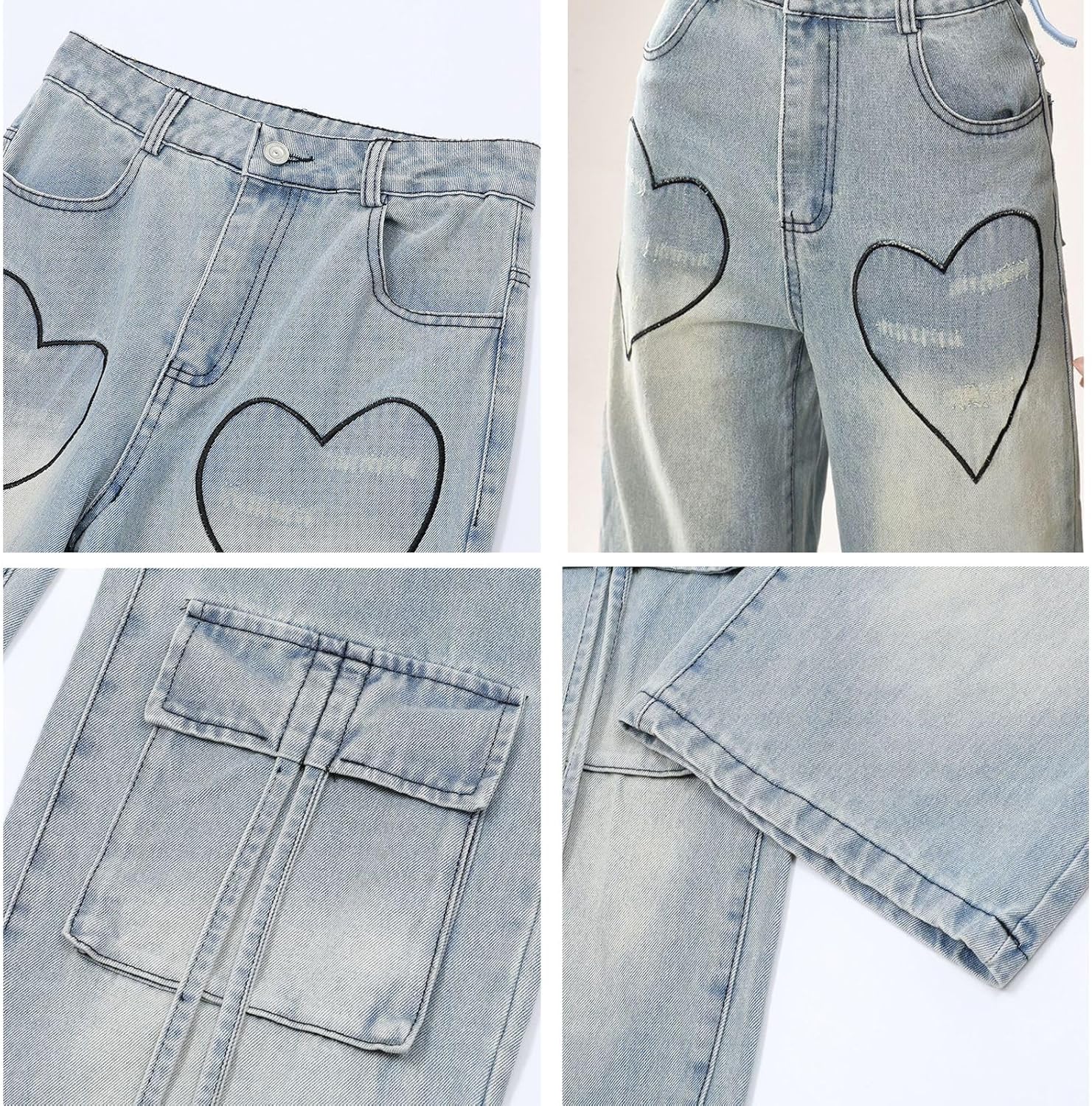 女性用ローライズジーンズショーツ,スリムデニムパンツ,サマーストリートウェア,原宿,e-girl,グランジkpop,日本のギャル,ホット,ゴミ,y2k,2000s  - AliExpress jupkem キュート ローライズ Y2k ジーンズ レディース ゴススター グラフィック ワイドレッグ カワイイパンツ Y2k 美