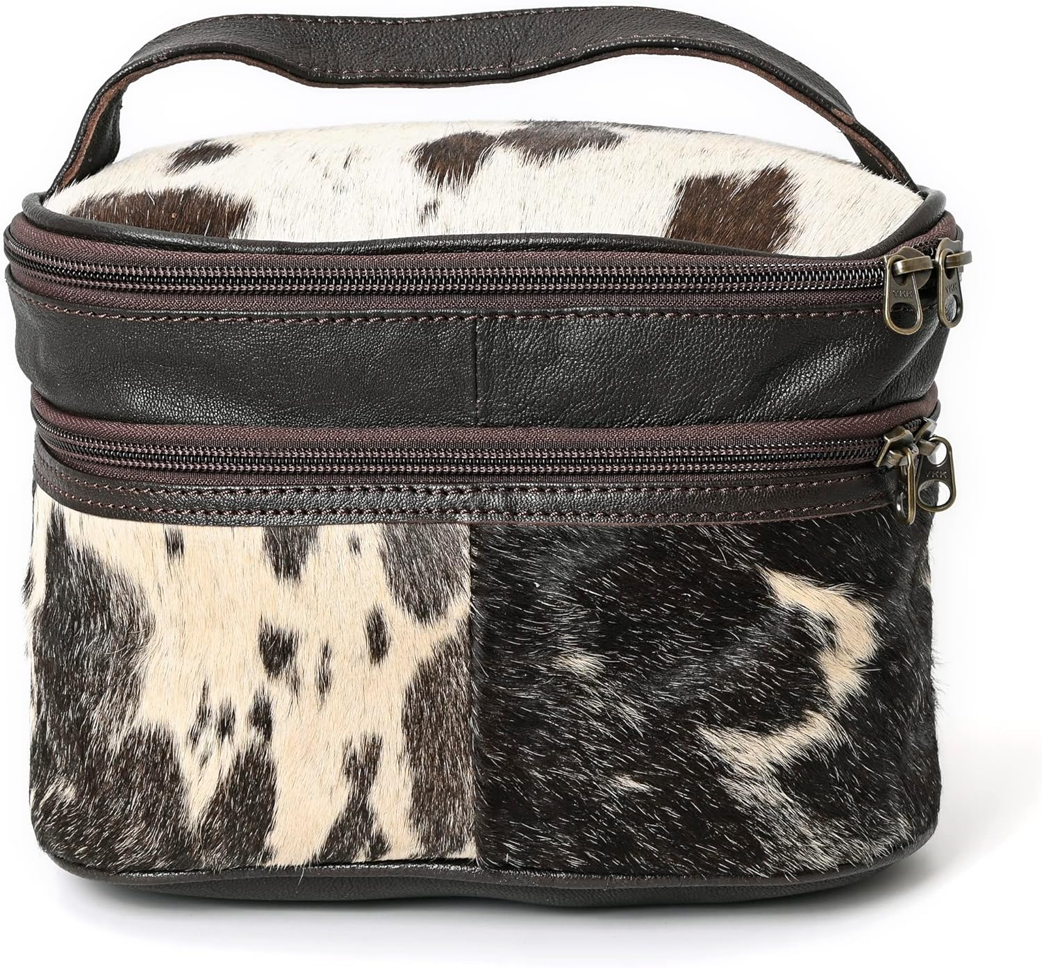 Merbaa Jewelry Travel Organizer, Waterproof Leather Bag - Storage Organizer, Groom & Bridesmaid Wedding Gifts, Full Grain Leather, Handmade Travel Case (Black)