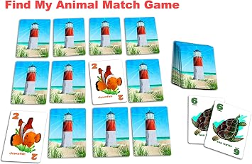 Go Fish Untamed Oceans Card Game for Kids 4-8, Old Maid and Slap Jack