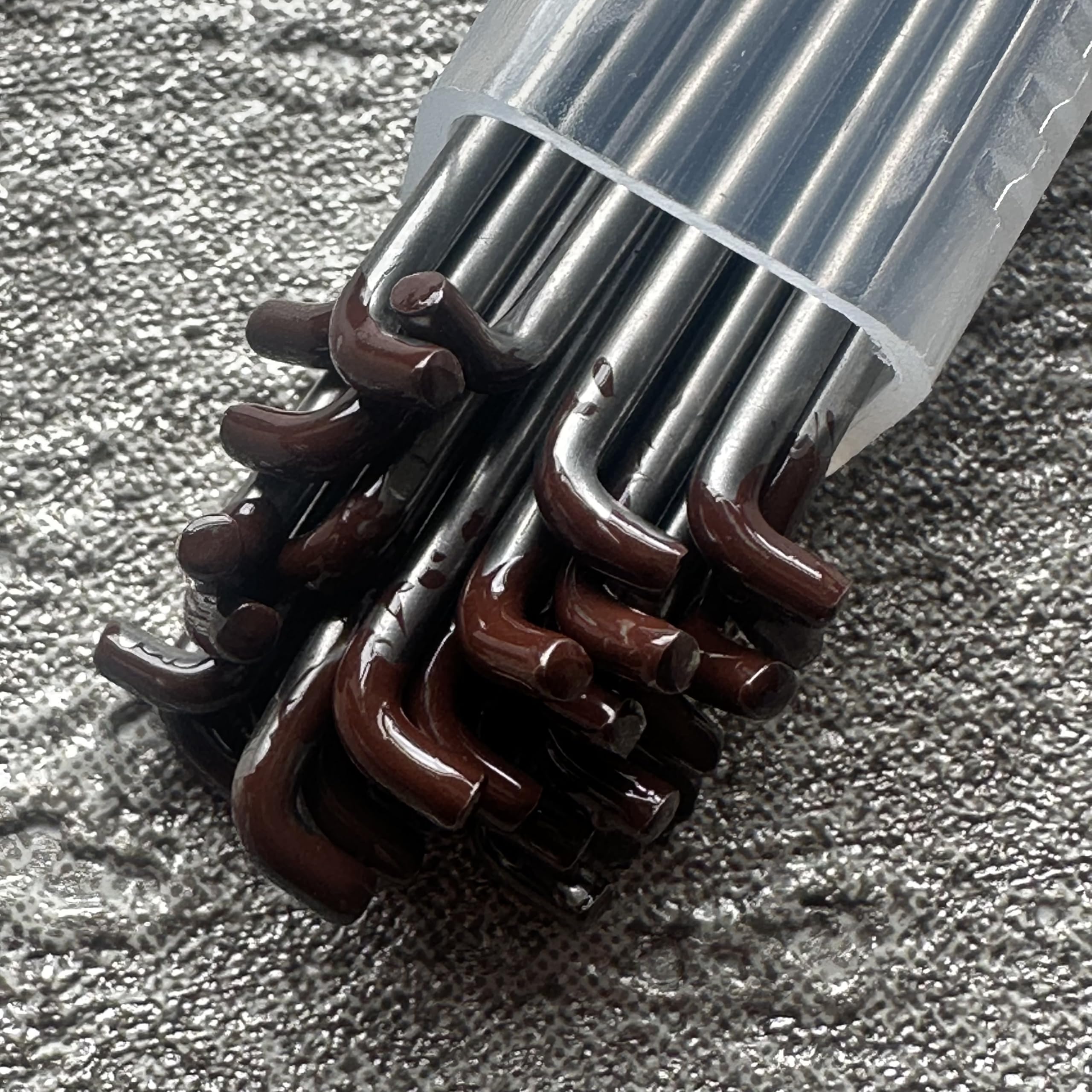 Heidifeathers Dark Brown 42G Twisted Fine Heidifeathers® Needle Felting Needles - Colour Coded - Triangular, Star, Twisted, Reverse, Startwisted, Forked, Crown (, 10 Needles)