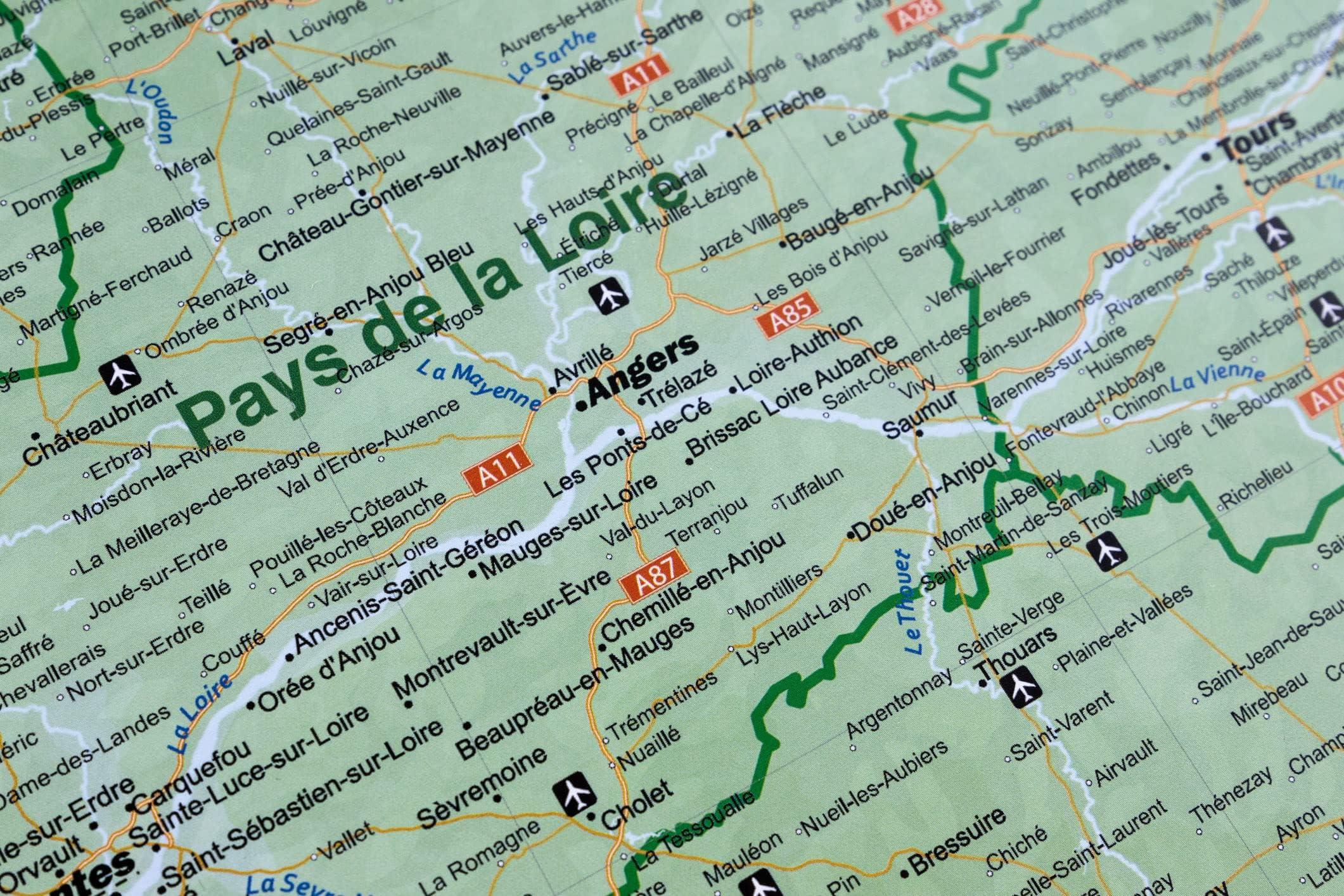 GeoMetro Carte générale de la France en français de 100 x 100 cm avec plastification sur les deux faces
