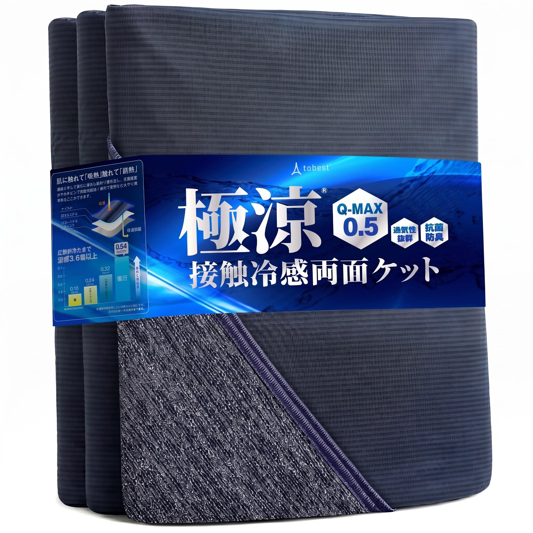 Amazon.co.jp: tobest 極涼 タオルケット シングル Q-MAX0.5 【接触冷 Amazon.co.jp: tobest 極涼 タオルケット シングル Q-MAX0.5 【接触冷