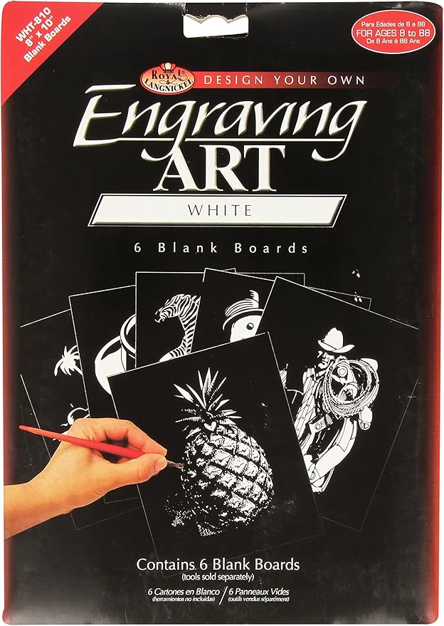 Royal & Langnickel SILF-810 Pièce De 6 Planches Vierge De 20,32 X 25,4 Cm Art De La Gravure