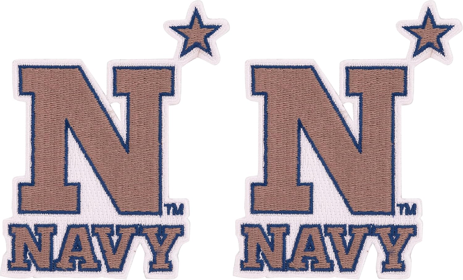 Desert Cactus United States Naval Academy Patch – Embroidered Iron On/Sew On Applique for Blazers, Jackets, Backpacks, Bags, Hats & Tactical Gear – Navy Midshipmen (Patch - Design A) (Pack of 2)