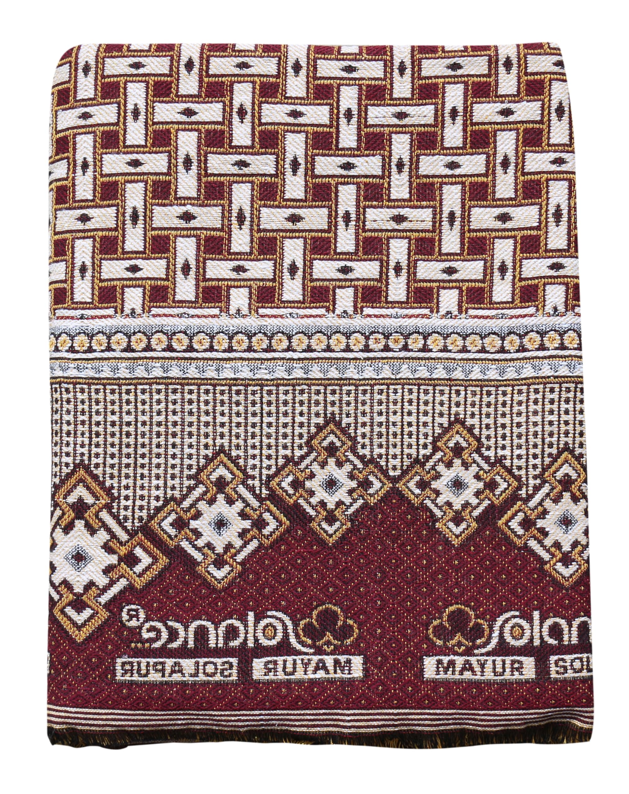 Solapur Chaddars 100% Cotton Dailyuse Single Bed Blanket Pack of 1 - Multicolor