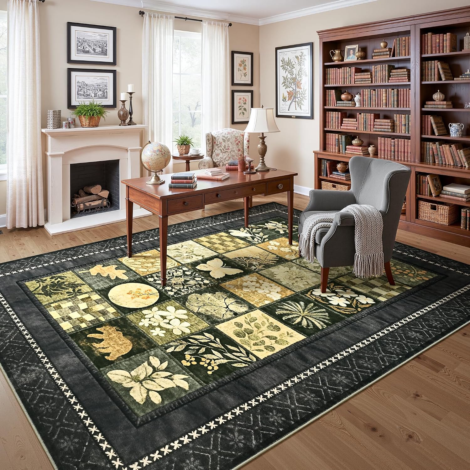Tepook 6x9 Dark Grey Area Rugs for Living Room Bedroom image 4