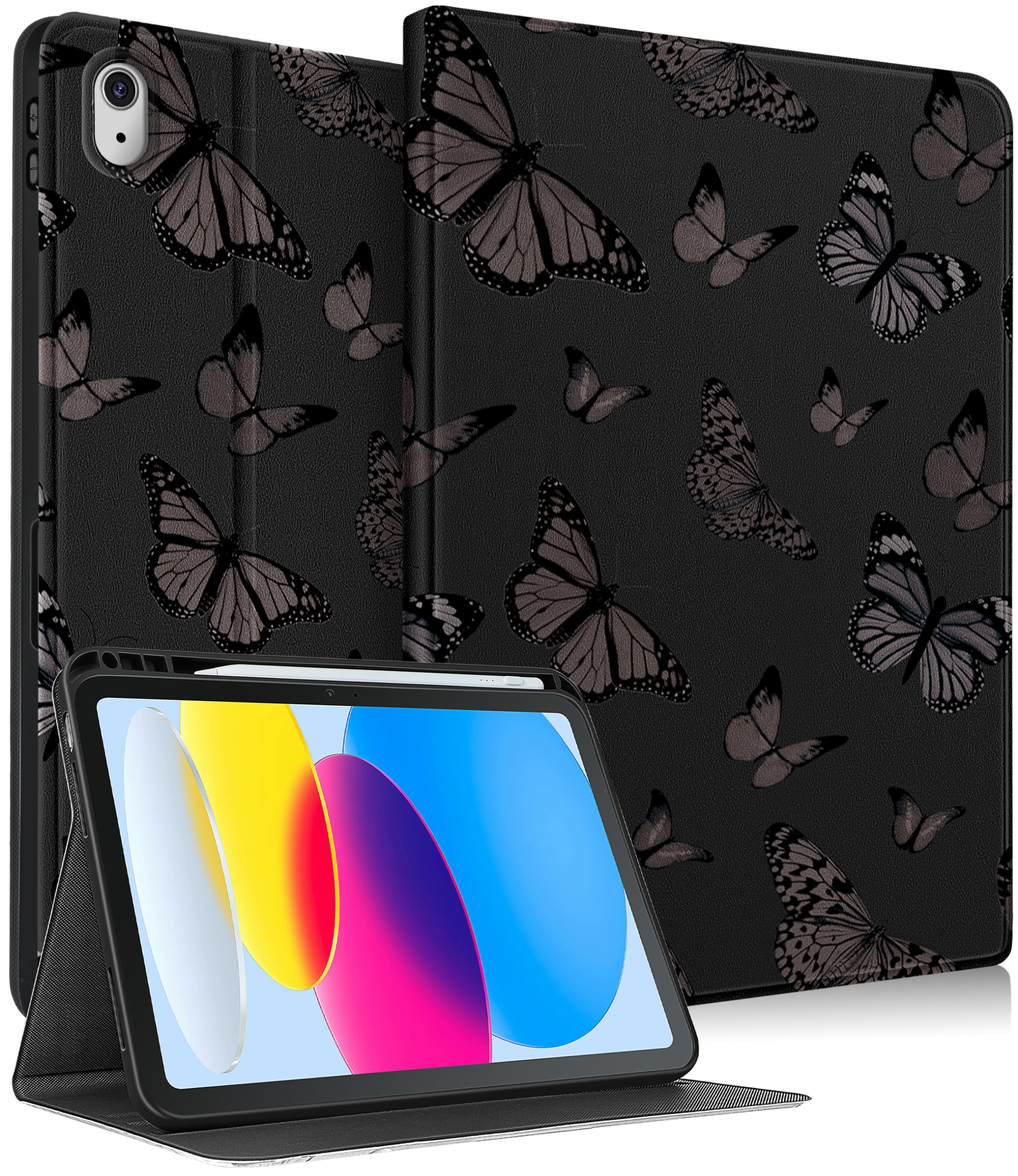 Coque iPad 10e génération A2696 A2757 avec porte-crayon 10.9 pouces rigide - 7