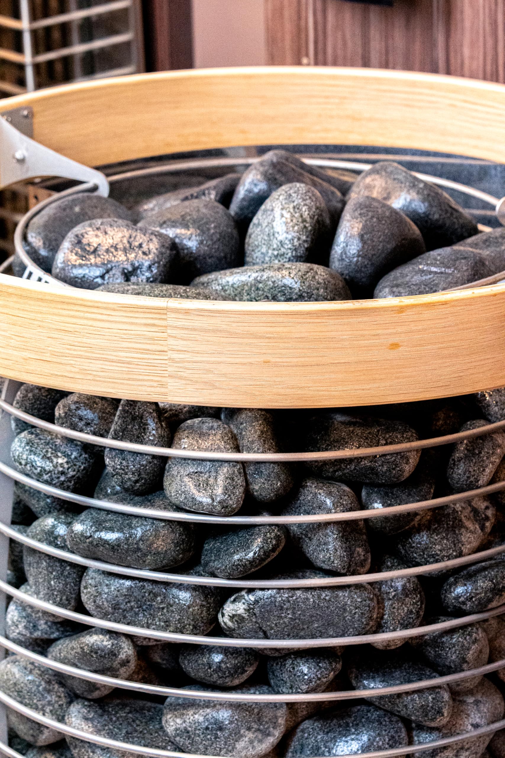 Piedras de Sauna 15 kg – Olivine-Diabase redondeadas 10-15 cm, ideales para estufa de sauna de leña e infusión