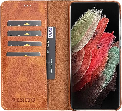 Miniatura 14 de Venito Funda tipo cartera para iPhone 15 con tarjetero y bloqueo RFID, funda de cuero para teléfono, funda desmontable de 6.1 pulgadas, Florencia