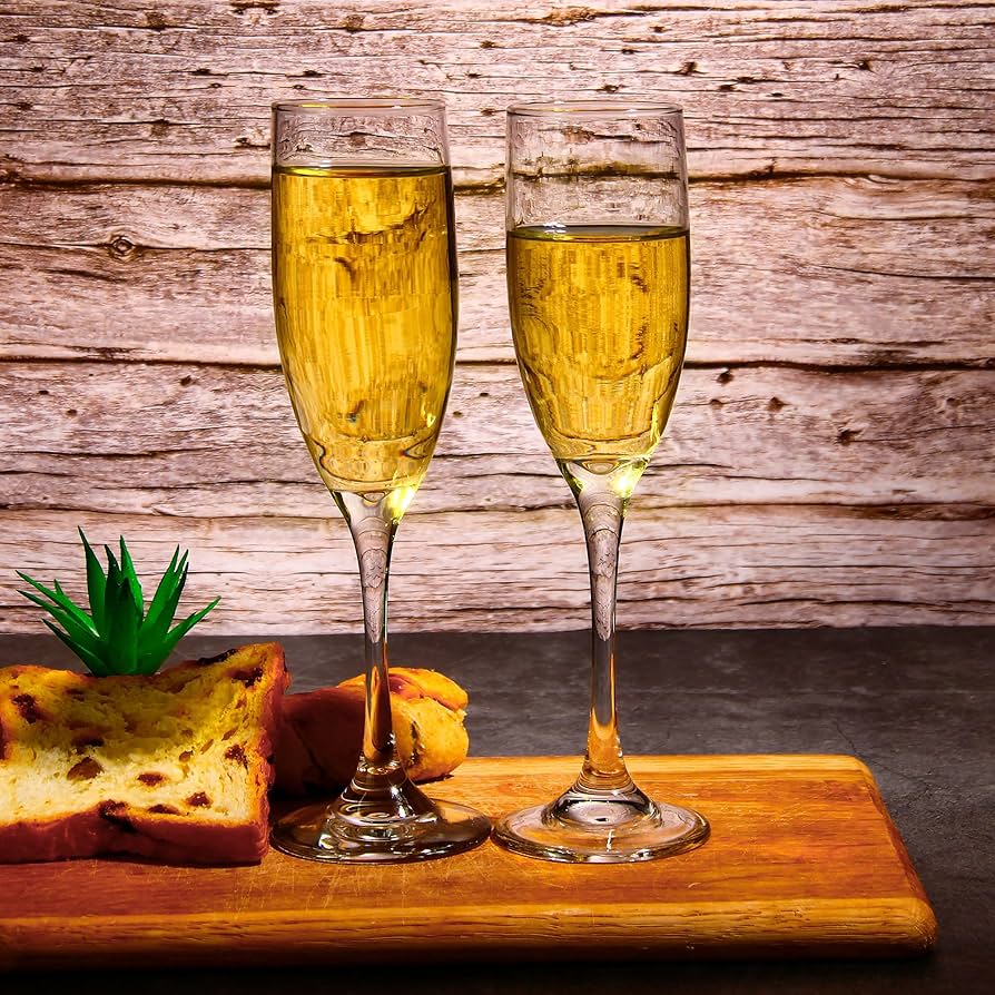 Amazon.com | UMEIED 6 Oz Classic Champagne Flutes Set of 6