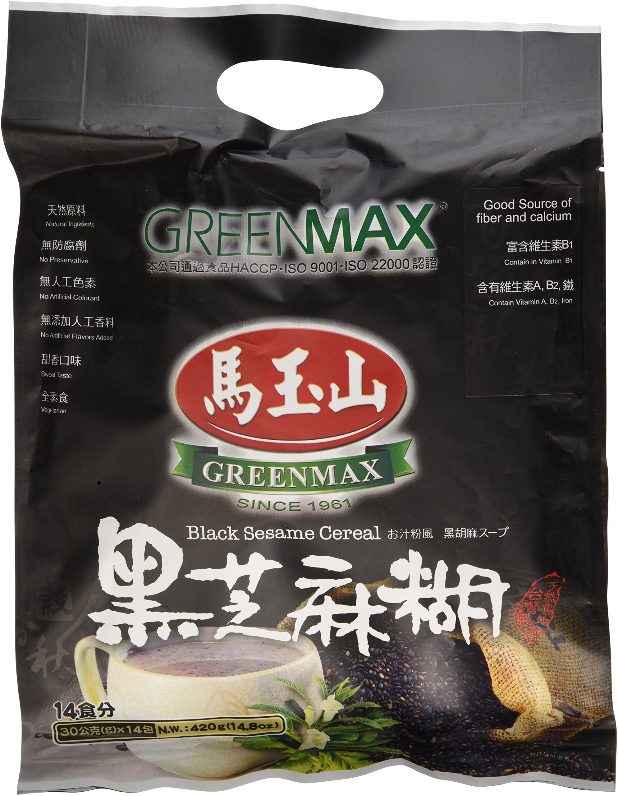 Amazon.com: Greenmax (Mayushan) Black Sesame Cereal -Instant , 127