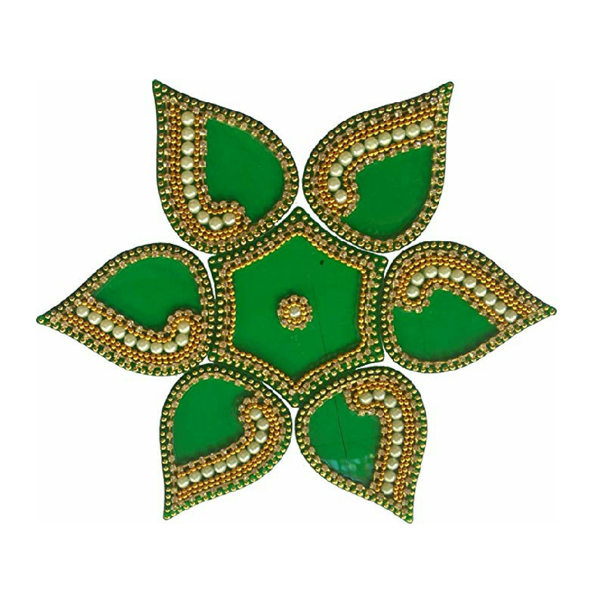 2504 Designer Single Piece Attractive Acrylic Stone and Pearl Kundan Rangoli - Multiple Design can be Done Pack of 7PCS-picture-11