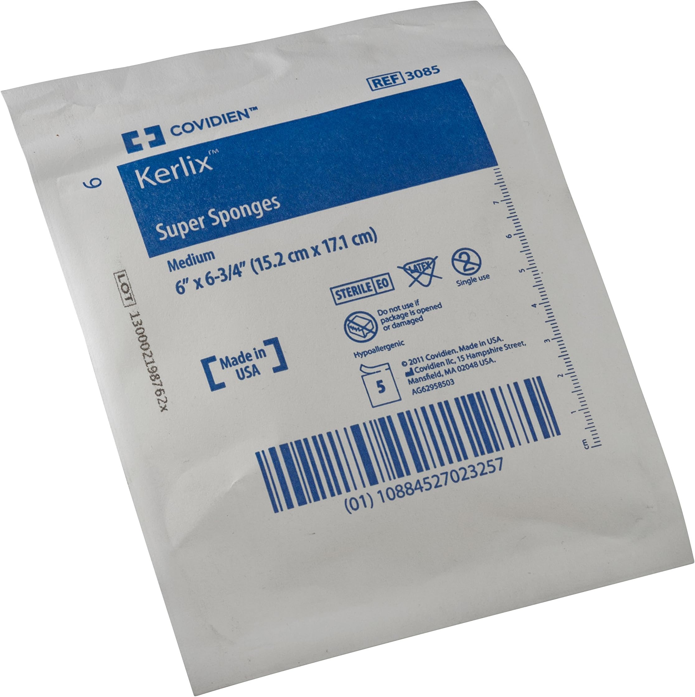 COVIDIEN3085 Kerlix Super Sponge, Medium, Sterile 5's in Soft Pouch (Pack of 50)