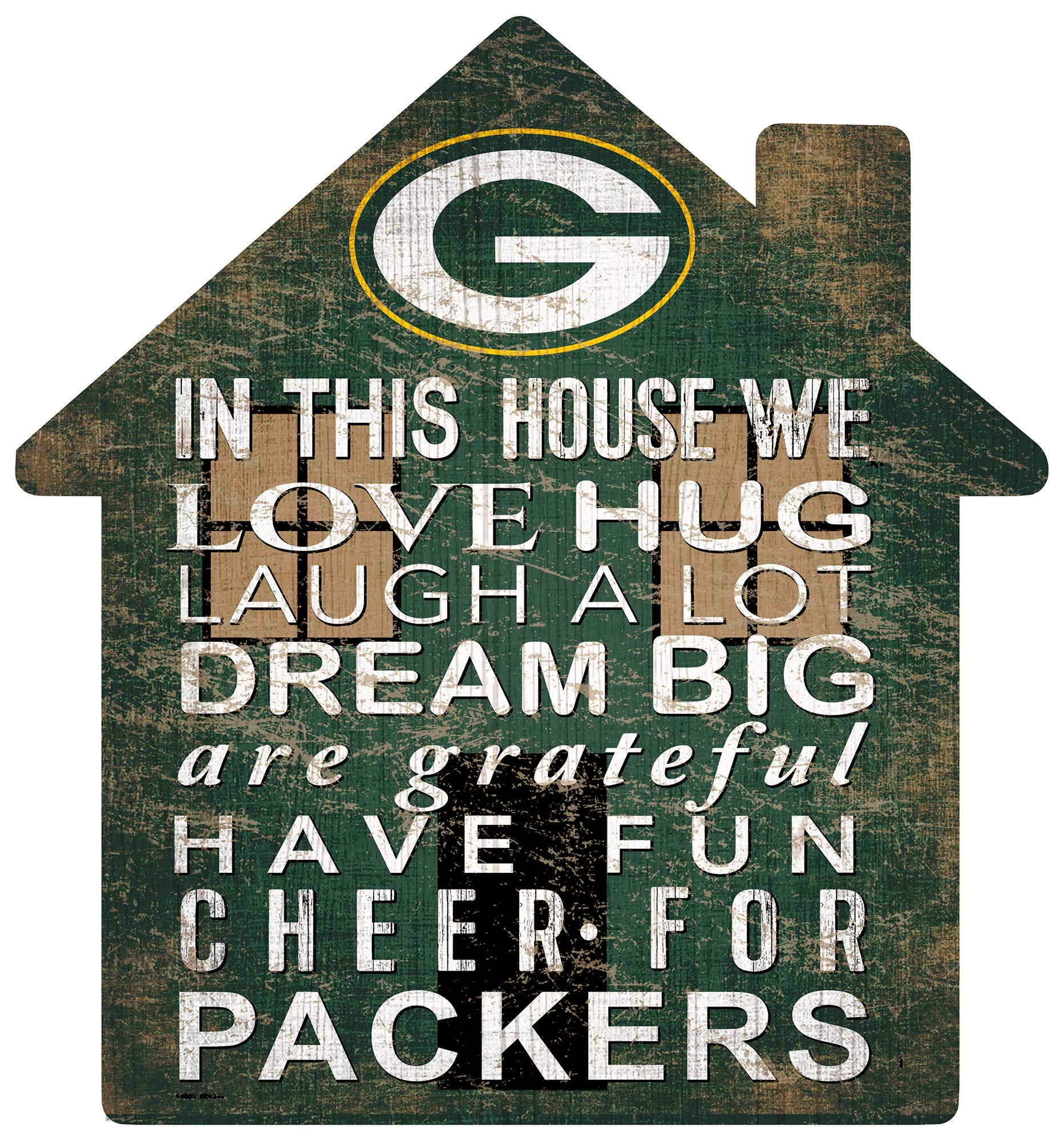 Fan Creations NFL Green Bay Packers Unisex Green Bay Packers Hausschild, Team-Farbe, 30,5 cm