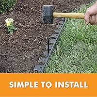 Vista 5 de EasyFlex Borde de paisaje sin excavación de pared alta, kit de 90 pies