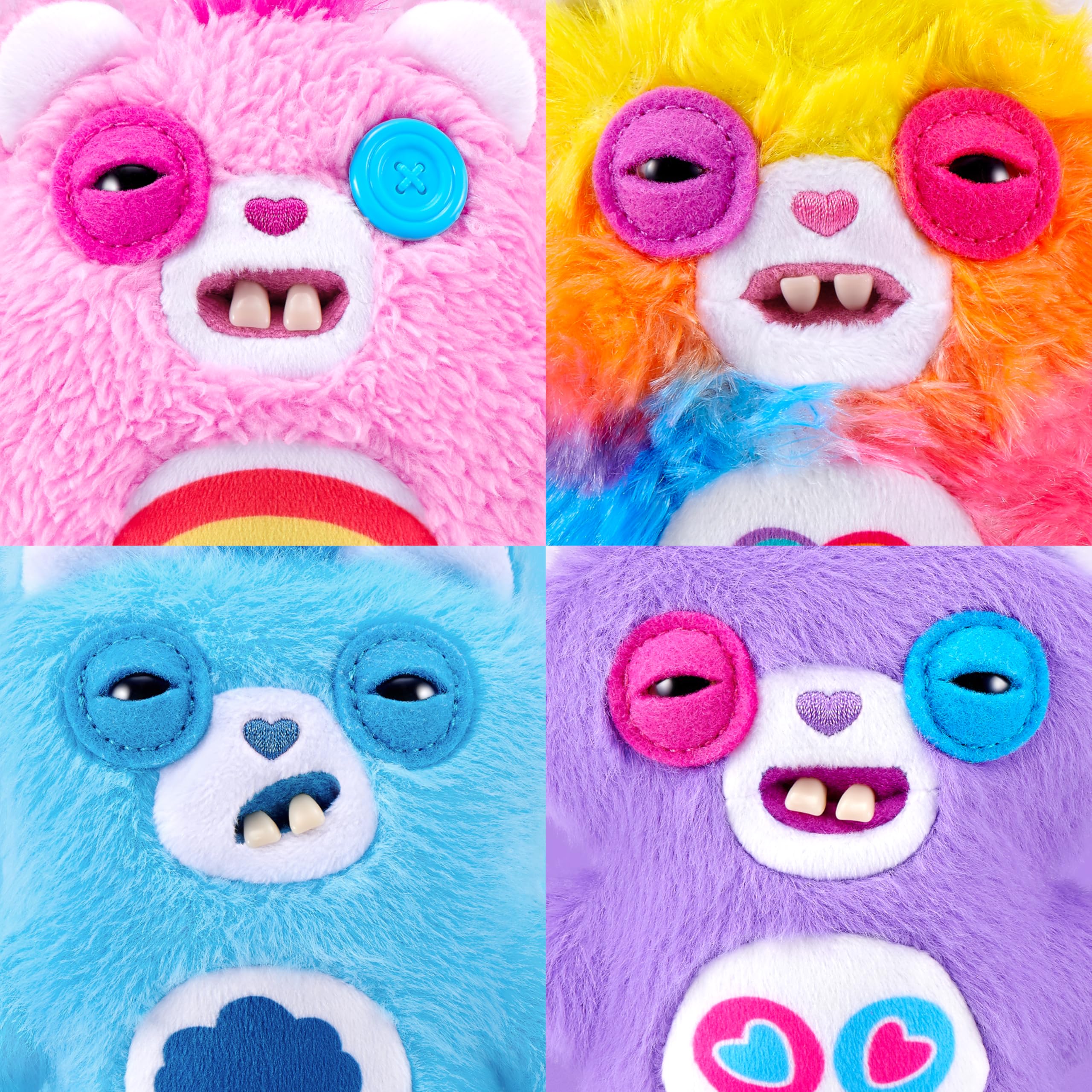 Fuggler Care Bear Keyring 5 Inch Plush Collectible Accessory 6 Pack di ZURU