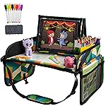 Lusso Gear Kids Travel Tray for Toddlers & Kids - Car Seat Lap Tray for Airplane & Road Trip Activities (Geometric)