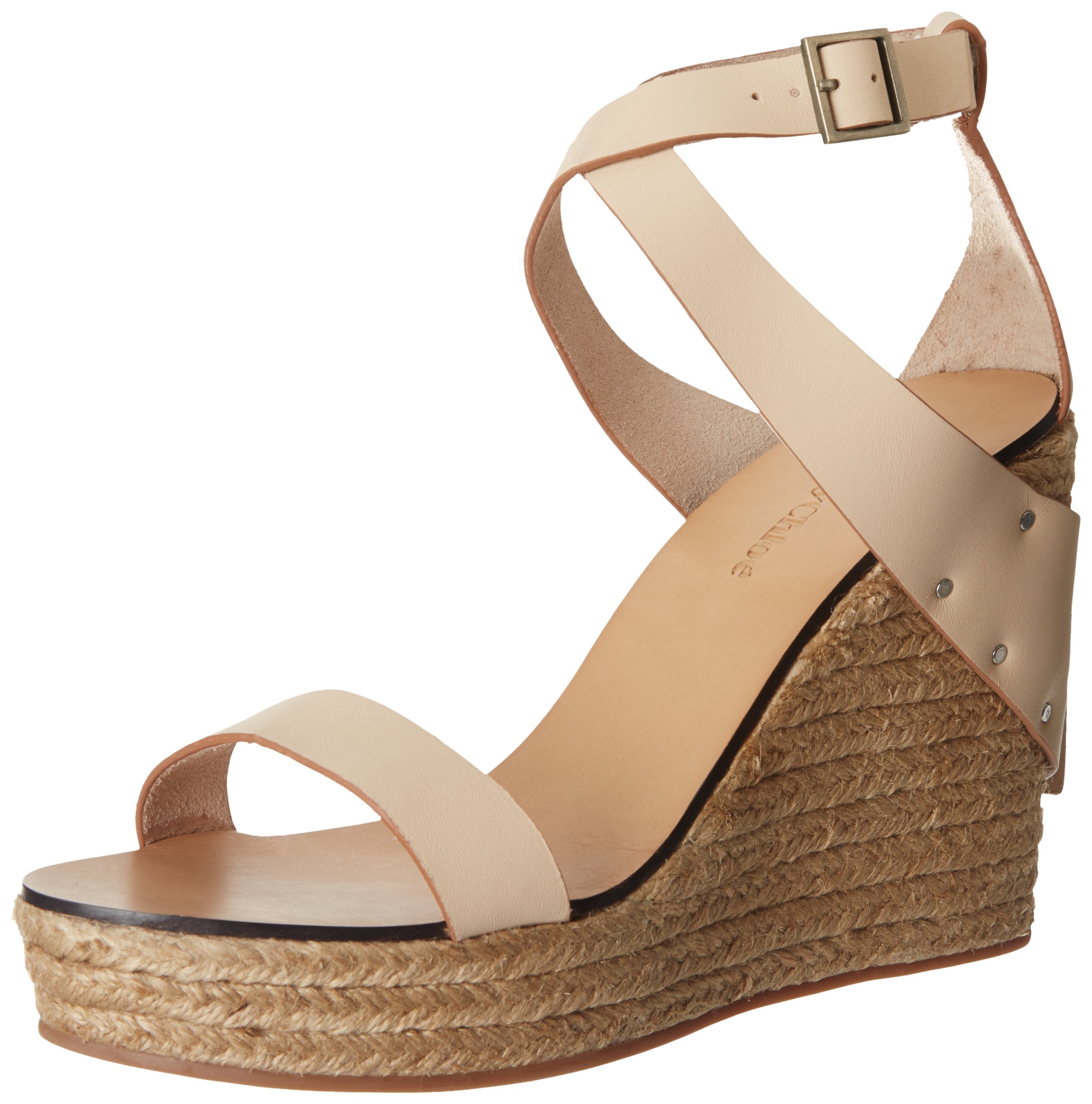 See By Chloe Women's Cross Strap Espadrille Wedge Sandal