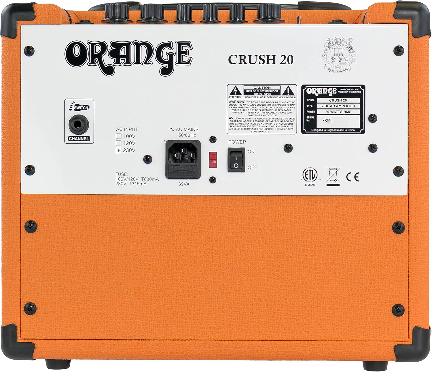 Orange Crush 20-Watt Guitar Combo Amplifier Bundle with Instrument Cable and Austin Bazaar Polishing Cloth