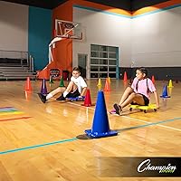 Vista 6 de Champion Sports Cono polivinílico fluorescente de alta visibilidad