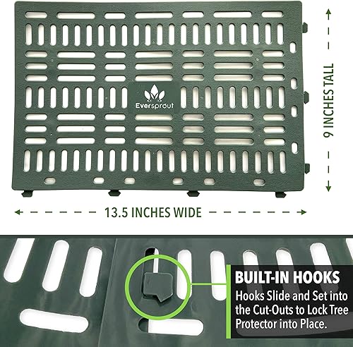 Miniatura 3 de EVERSPROUT Protector de tronco de árbol  Resistente a la intemperie, duradero, redimensionable  Se apila vertical y horizontalmente para árboles de