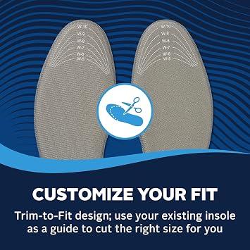 Airplus Memory Comfort Shoe Insoles With Memory Foam for Pressure Relief, Ideal For Men and Women