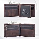 TRUSADOR Savona Portefeuilles pour hommes classiques en cuir bifold avec RFID Portefeuille pour hommes boîte cadeau, brun, classique
