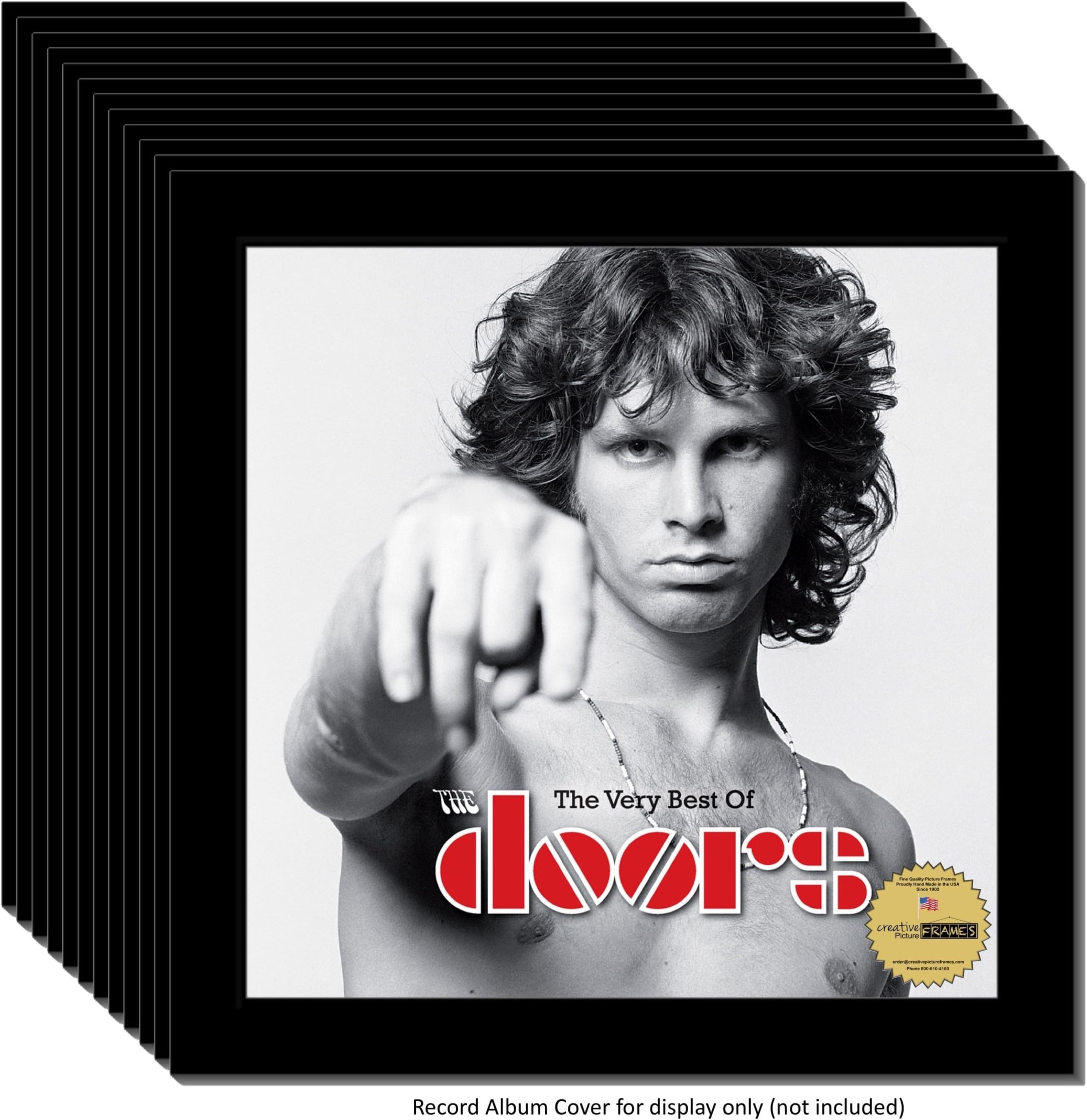 Creative Picture Frames - 12.5"x12.5" LP Vinyl Record Frame Display, Music Album Cover Holder, Stunning Wall Art Decor w/No Mat, Dust-free Glass, and Wall Hanger for Musicians & Music Lovers, 12-Pack