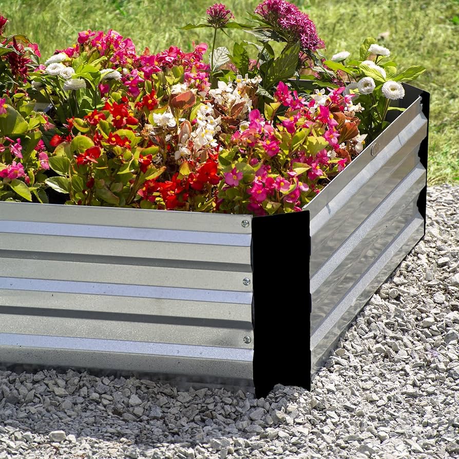Amazon.com: Grapevine Galvanized Steel Raised Garden Bed