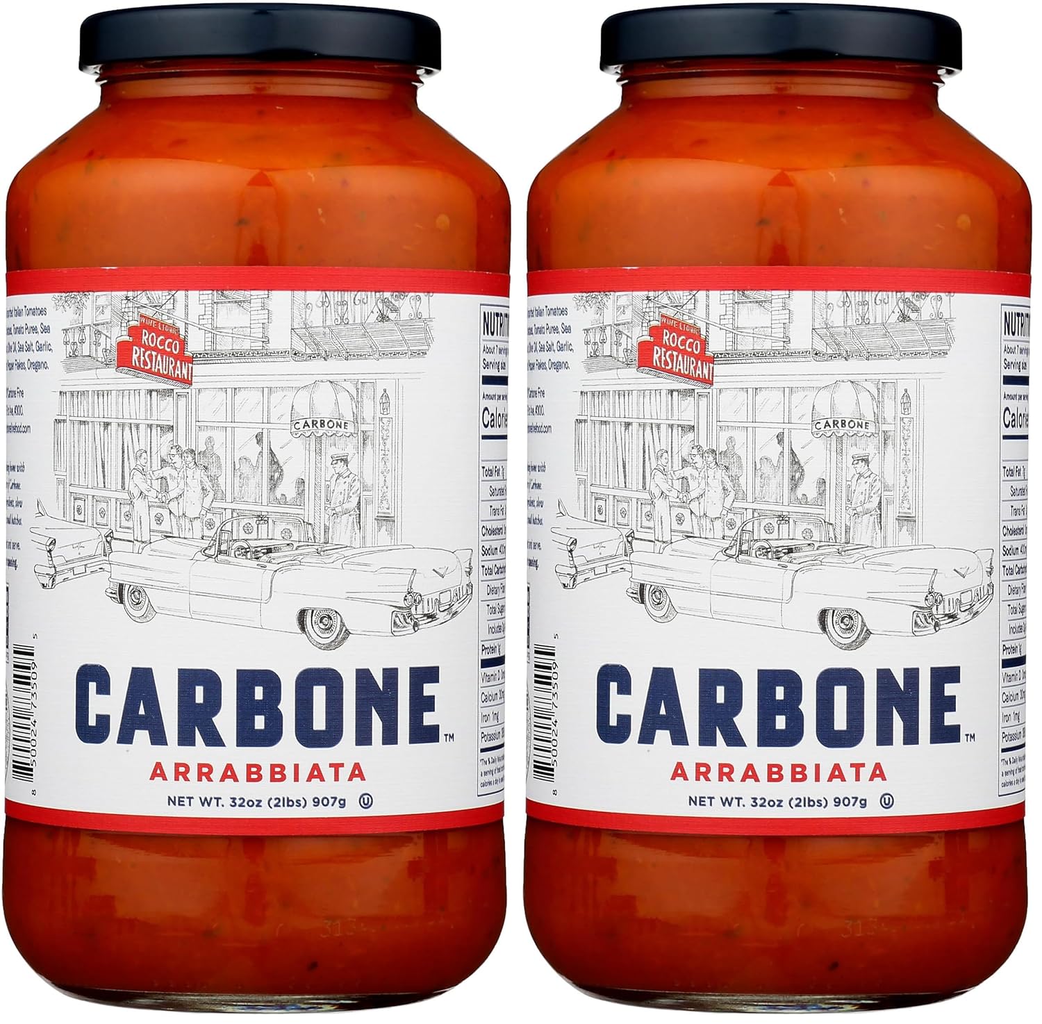 CARBONE Arrabiata Pasta Sauce, 32 OZ (Pack of 2)