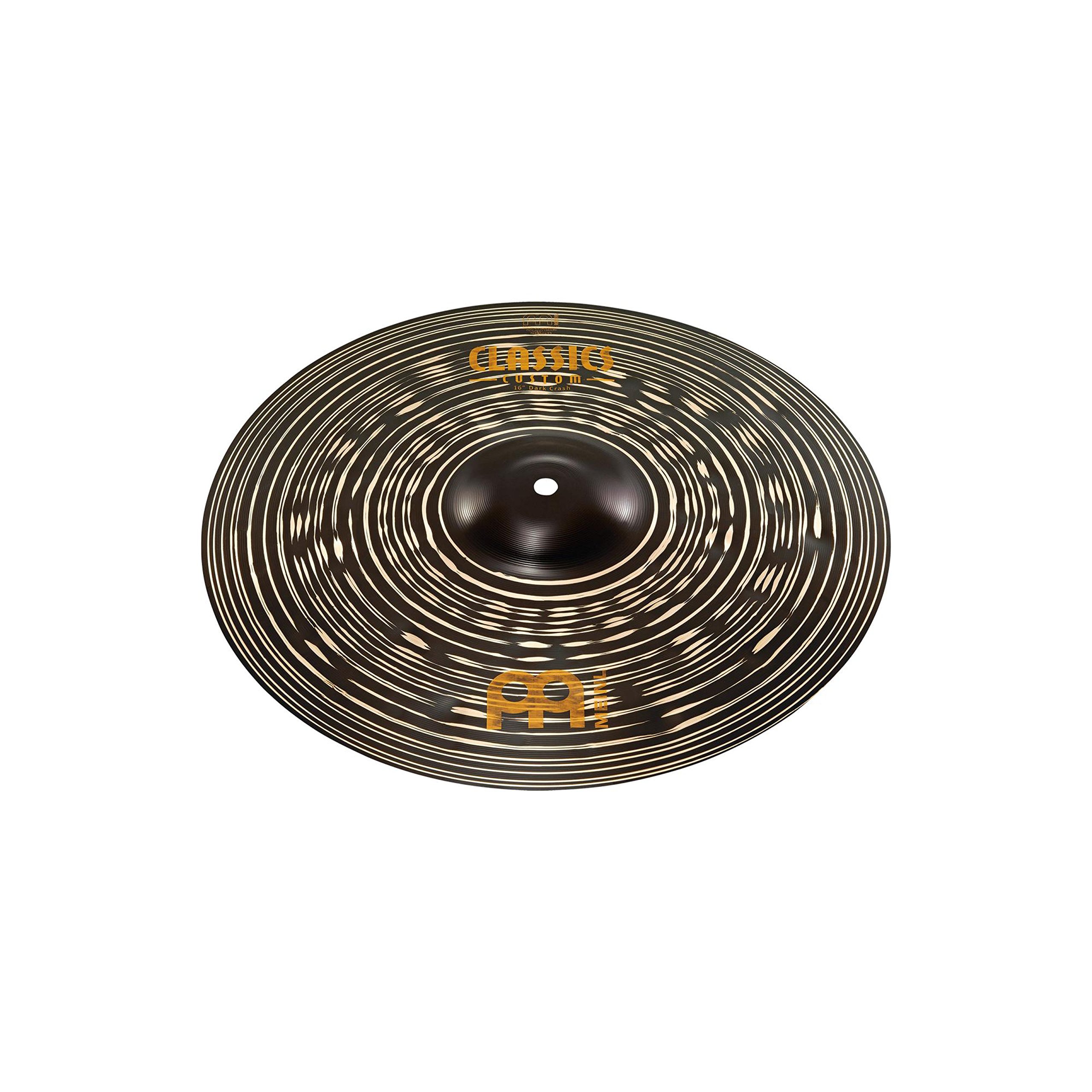 Meinl Cymbals Classics Custom Dark Ensemble de Cymbales avec Hihat 14", Crash 16" et Ride 20" pour Batterie – B12 Bronze, Finition Sombre, Fabriquée en Allemagne (CC141620)