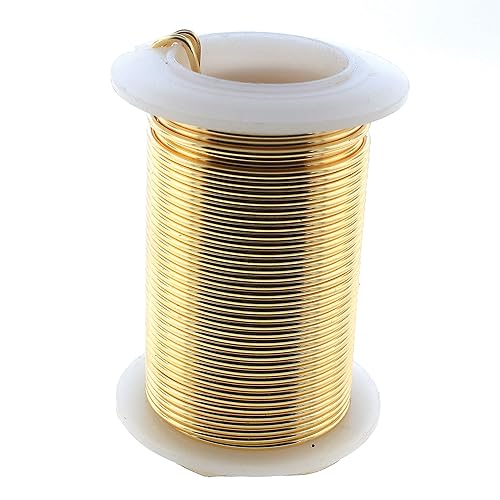 Miniatura 2 de The Beadsmith Wire Elements - Alambre de cobre lacado calibre 18 resistente al deslustre para la fabricación de joyas, 10 yardas, carrete de 30.0 ft