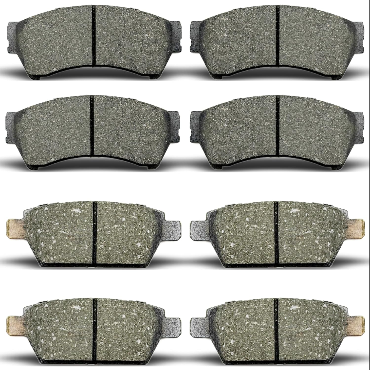 Front Rear Ceramic Brake Pad Set Compatible with 2006-2012 Ford Fusion,2007-2012 Lincoln MKZ,2006 Lincoln Zephyr,2006-2013 Mazda 6,2006-2011 Mercury Milan