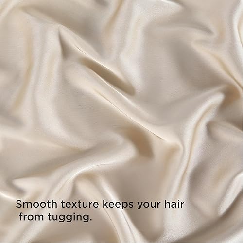 Miniatura 7 de Bedsure Juego de 2 fundas de almohada de satén sedoso para el cabello, juego de 2 fundas de almohada beige tamaño King, satén mejorado similar a la