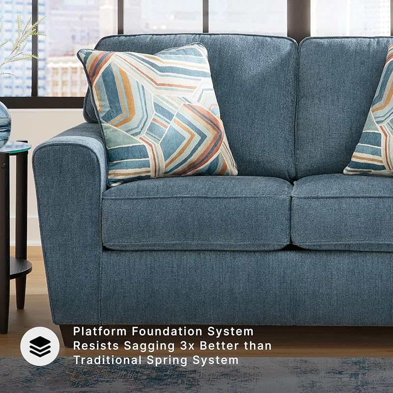 Signature Design by Ashley Cashton 2-Seater Loveseat, Dark Blue image 6