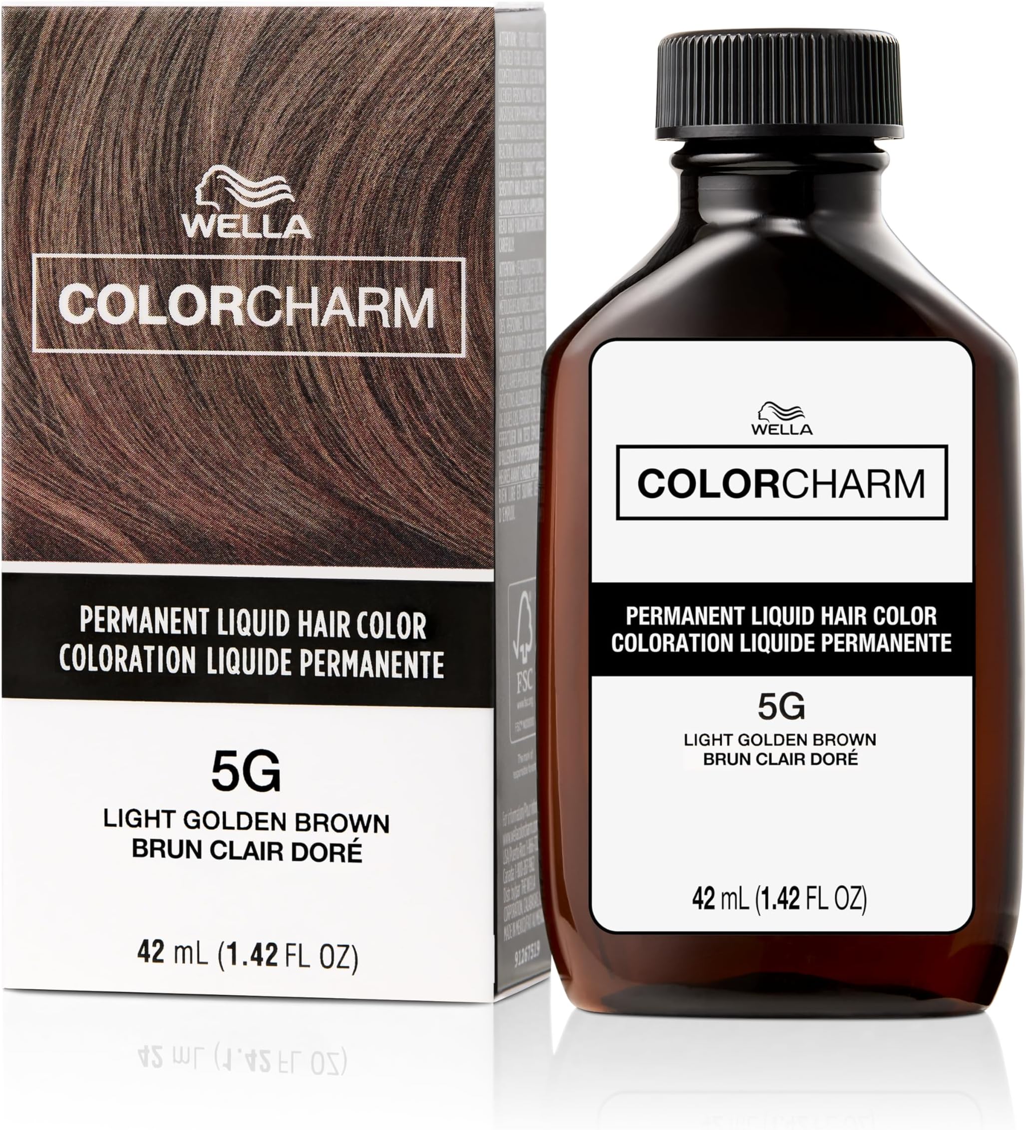 Permanent Liquid Hair Color for Gray Coverage, Light Brown