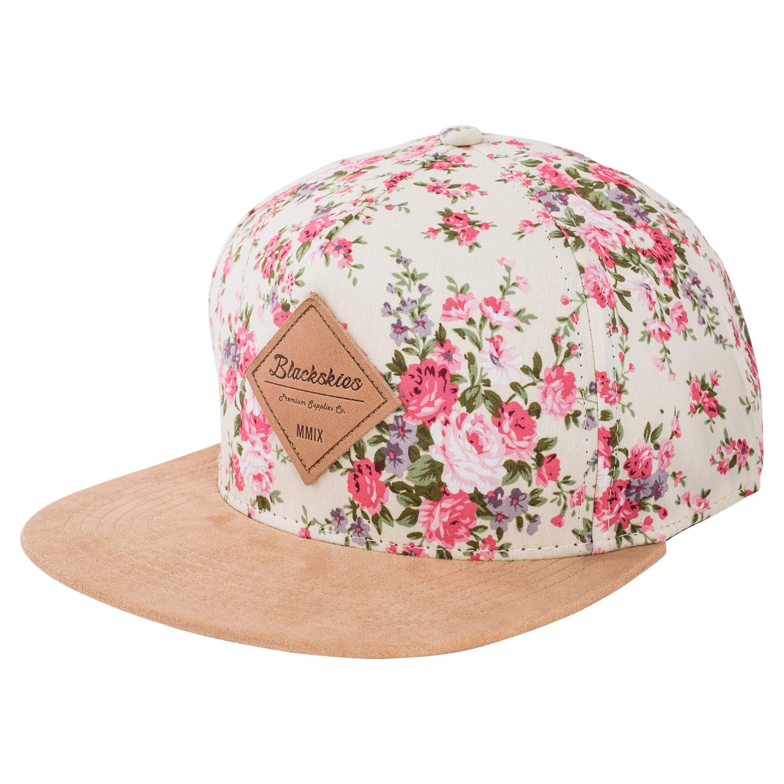Blackskies® Black Beauty Snapback Cap | Baseball Cap Basecap Hommes Femmes Floral Rose Casquette