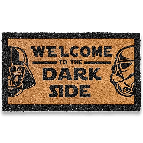 MAINEVENT Welcome to The Dark Side Door Mat 30x17 Inch, S Wars Dark Side Welcome Mat for Covered Outdoor Decor, Nerd Doormat, Nerdy Doormat, Geek Décor - Welcome to the Dark Side - 1'5" x 2'6" (Rectangular)