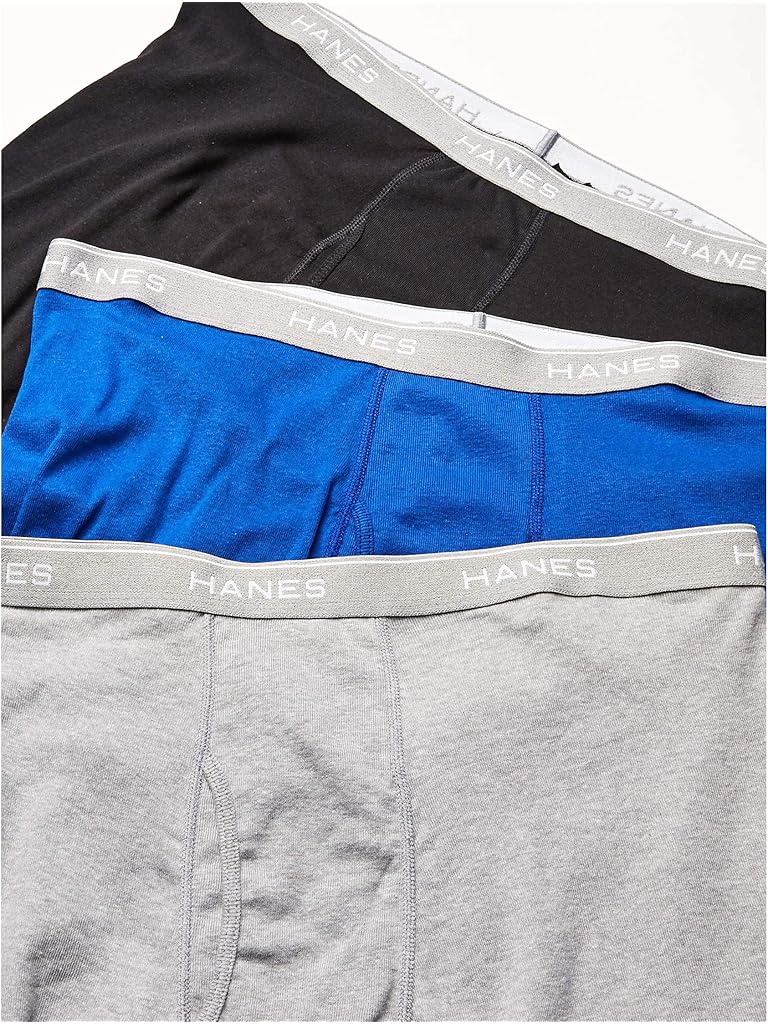 Hanes Men's Tagless Boxer Briefs with Fabric-Covered Waistband-Multiple Packs Available