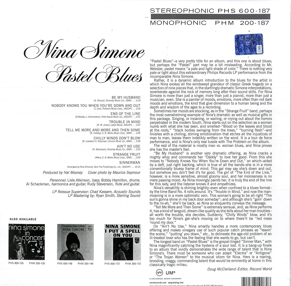 Amazon.com: Pastel Blues[Verve Acoustic Sounds Series LP