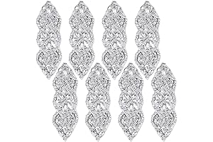 8 Pieces Rhinestone Applique Rhinestone Iron On Patch Rhinestone Hot Fix Applique...