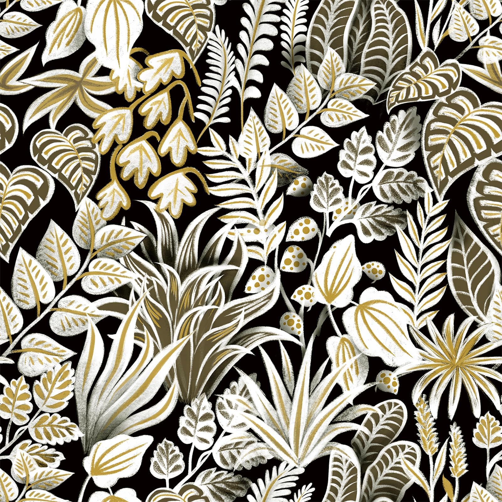 Erfoni Floral Wallpaper Peel and Stick Wallpaper Green Leaf Contact