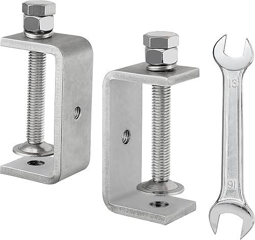 Abrazadera C de acero inoxidable 304, abrazadera de tigre de 2 12 pulgadas, abrazaderas C resistentes para carpintería, soldadura y construcción,