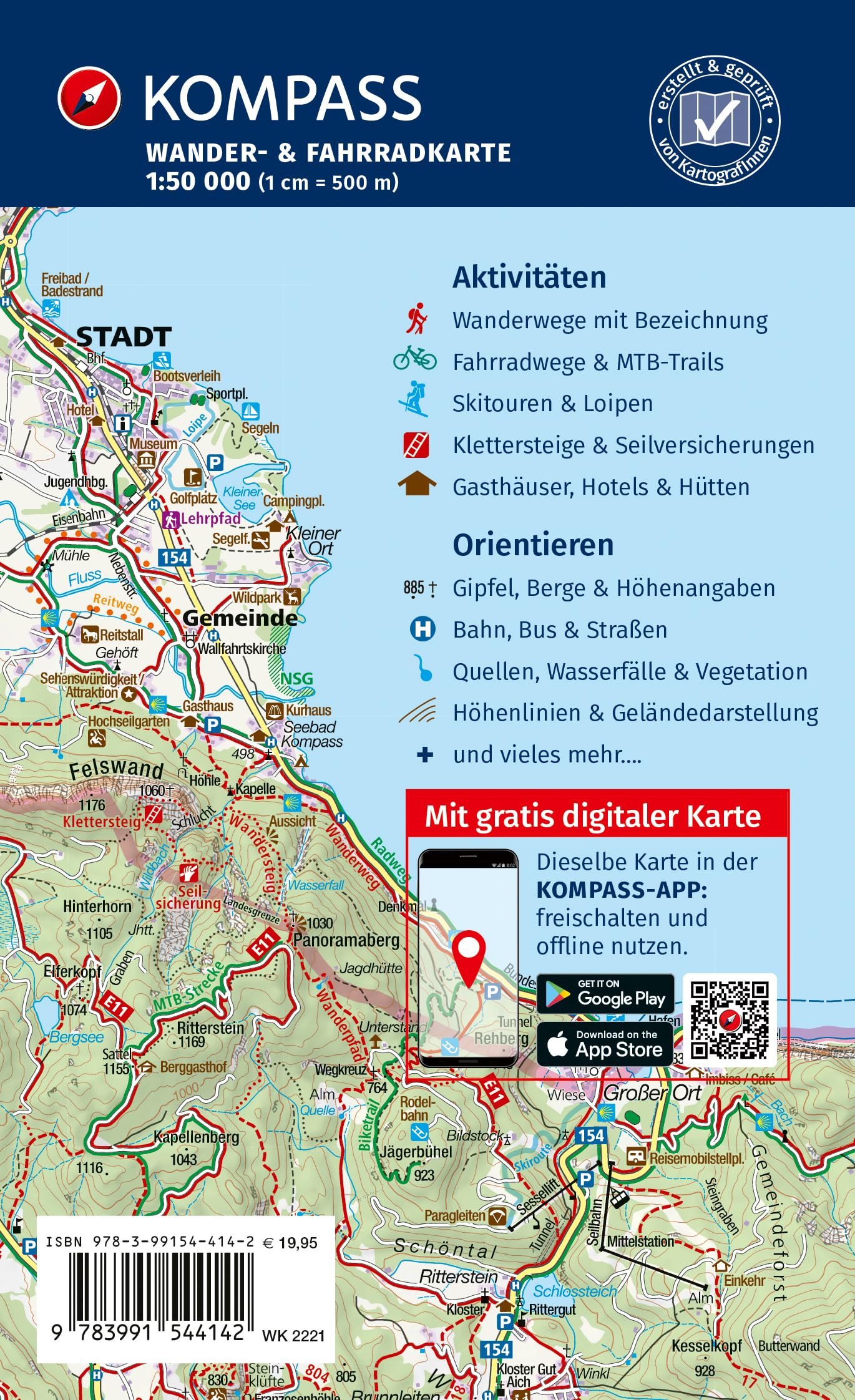 KOMPASS Wanderkarten-Set 2221 Elsass, Vogesen Mitte, Alsace, Vosges du Centre (2 Karten) 1:50.000: inklusive Karte zur offline Verwendung in der KOMPASS-App. Fahrradfahren.