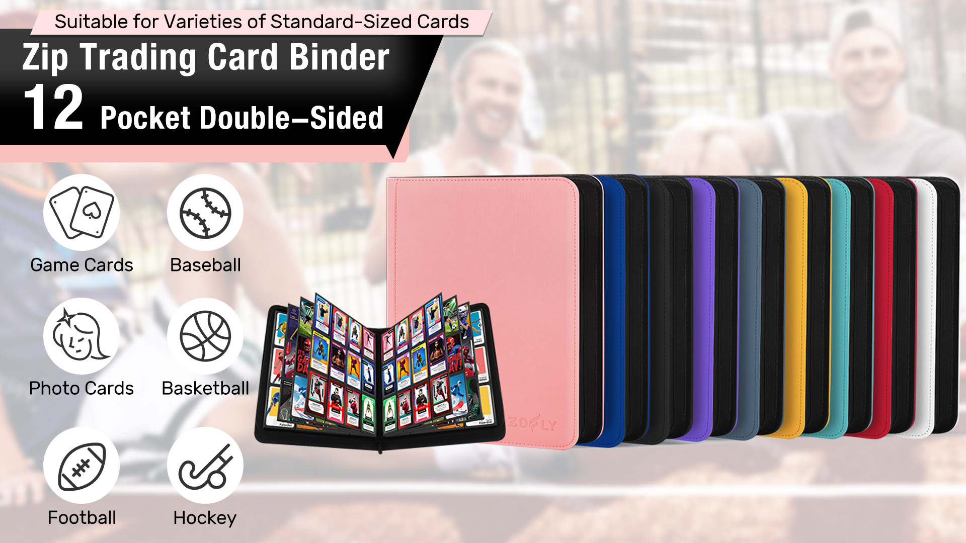 Amazon.com: 12 Pocket Card Binder, Zipper Trading Card Binder, 720