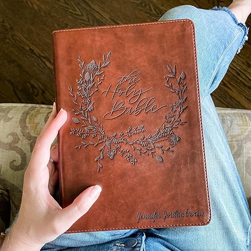 Miniatura 2 de Hand Lettered and Laser Engraved ESV Wide Margin Bible, Personalized Gift, Custom Name Engraving Available