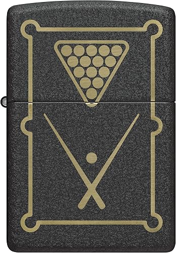 Miniatura 2 de Zippo Encendedor de bolsillo negro con diseño de billar