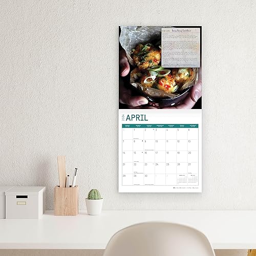 Miniatura 7 de Bright Day - Calendario mensual de pared de recetas veganas 2024, calendarios por una causa, 12 x 12 pulgadas, embalaje sin plástico, regalo de