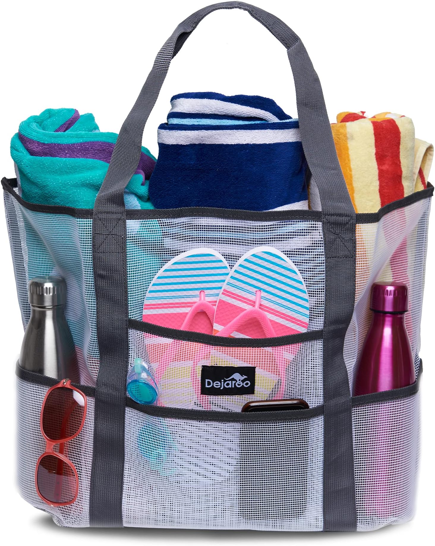 - Mesh Sand Free Bag - Strong Lightweight Bag For Beach & Vacation Essentials. Tons of Storage!